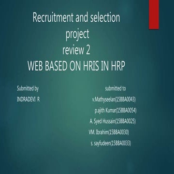 web based on hris in hrp