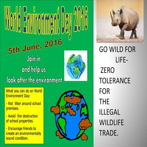 World Environment Day 2016 and Pollution