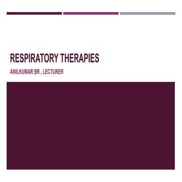 Respiratory therapies