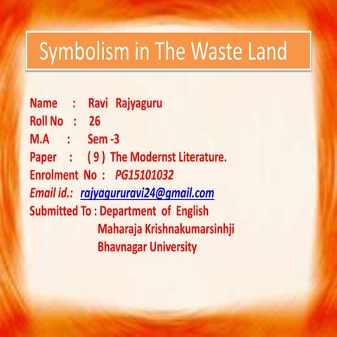 Symbolism in The Waste Land