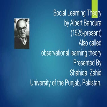 Social Learning Theory 