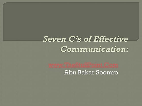 7 c's of communication | PPTX