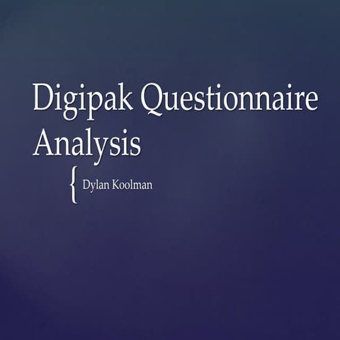 Digipak Questionnaire Analysis