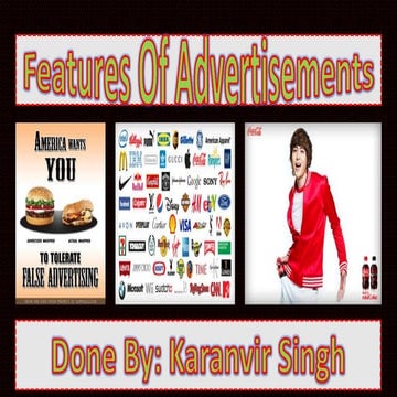 Features Of Advertisements | PPTX