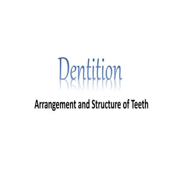 Dentition
