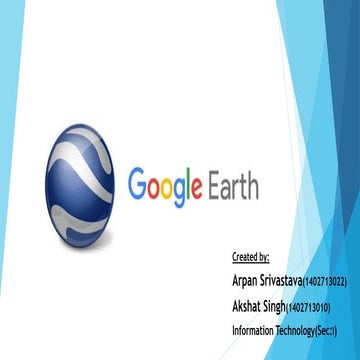 GOOGLE EARTH INTRODUCTION
