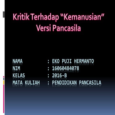 PPT Pendidikan Pancasila
