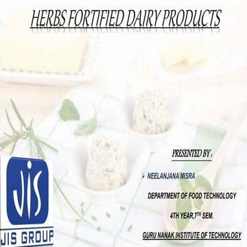 HERBAL DAIRY PRODUCTS