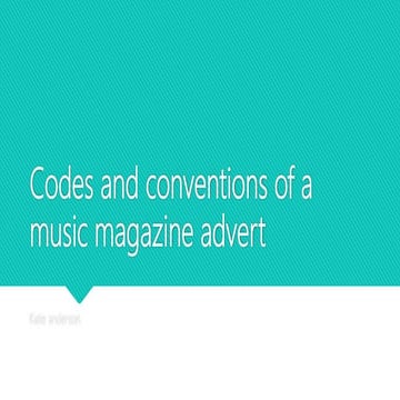 A2 research : music advert.