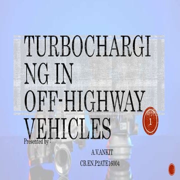 Turbocharging and its off-highway apps.