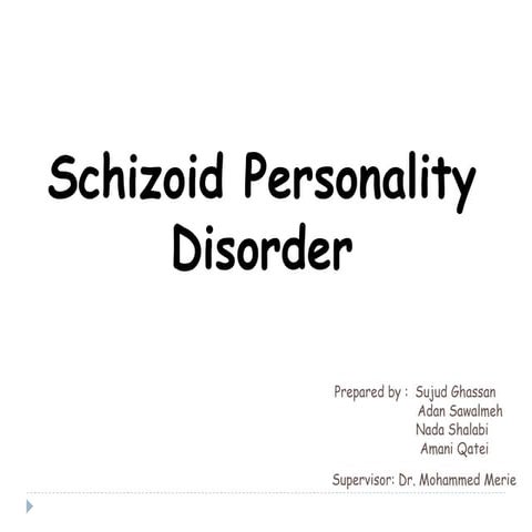 schizoid personality disorder 