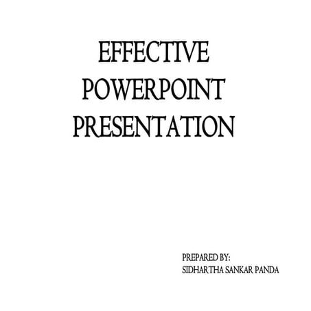 Effective powerpoint presentation