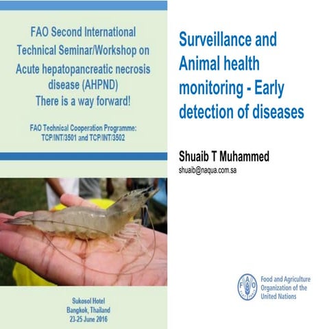 Presentation 1.8 Surveillance and animal health monitoring, early detection o...