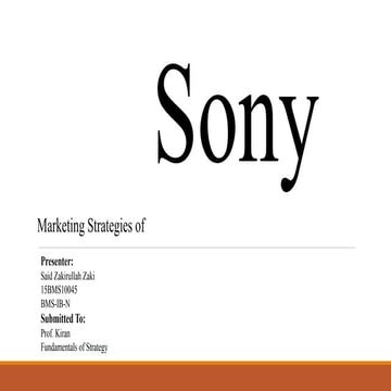 Sony Marketing Strategies