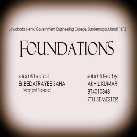 Types of foundations.