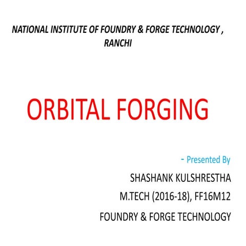 ORBITAL FORGING