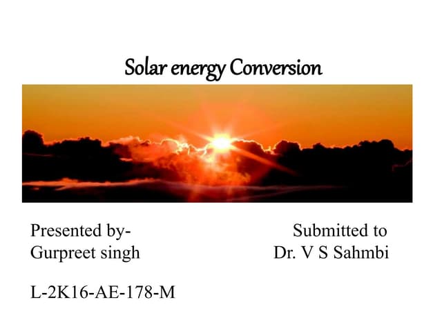 Presentation on solar energy conversion.pptx 