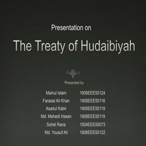 The Treaty of Hudaibiyah