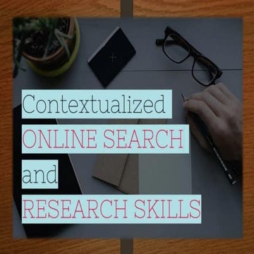 Contextualized Online Search and search skills zeng
