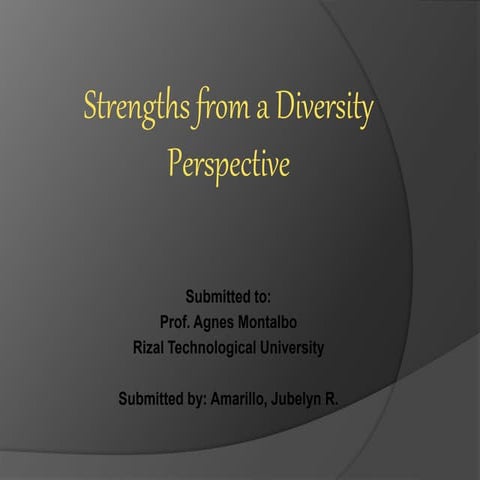 Strengths from a Diversity Perspective