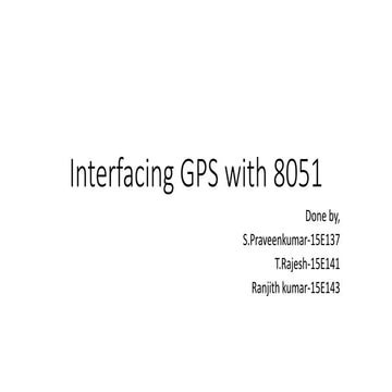 Interfacing GPS with 8051