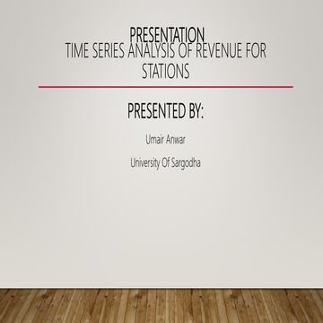 Time series Analysis