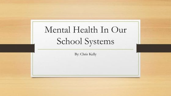 Mental Health Awareness in School | PPTX | Mental Health | Diseases and ...