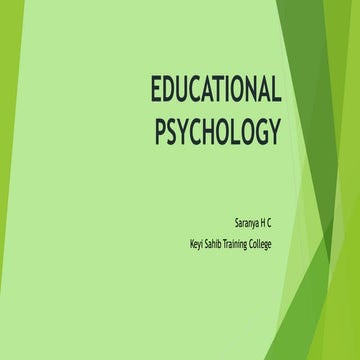 EDUCATIONAL PSYCHOLOGY