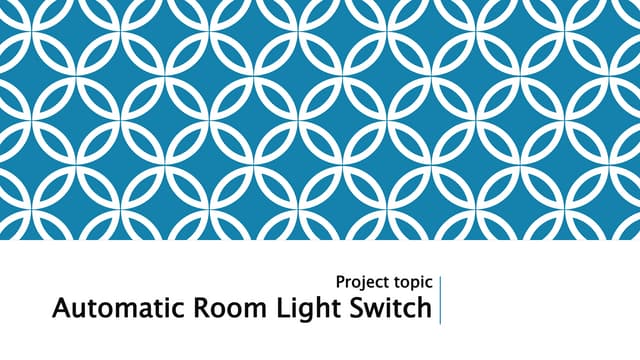 Sample Digital Electronics project_Automatic washroom Light Switch