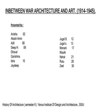 inbetween war architecture