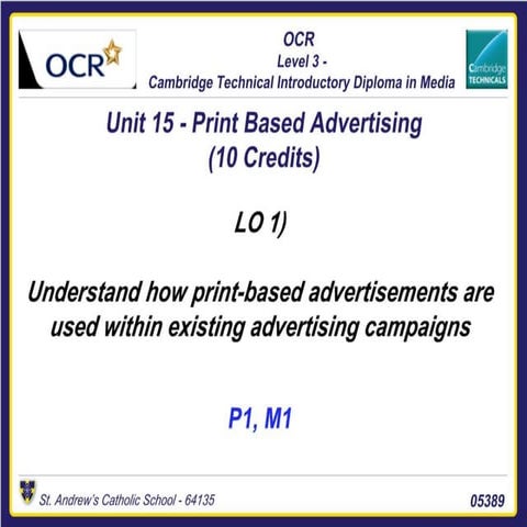 Unit 15 : LO1 | PPTX