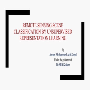 Remote Sensing Scene Classification by Unsupervised Representation Learning
