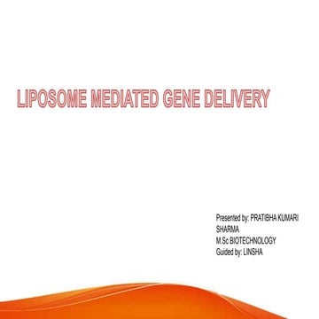 liposome mediated gene delivery