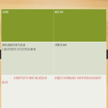 Presentation, ABOUT, HOW TO CALCULATE THE INFLOW AND OUTFLOW  BY Muskingam Me...