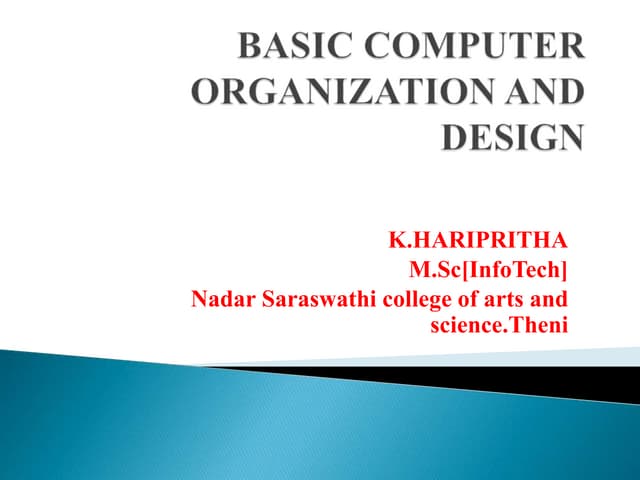 Computer Organization | PPT