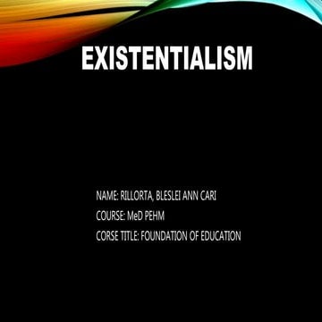 EXISTENTIALISM