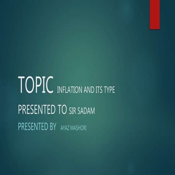 types of inflation and  inflationary and deflationary gap 