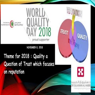 Quality - A question of trust ( world Quality Day)