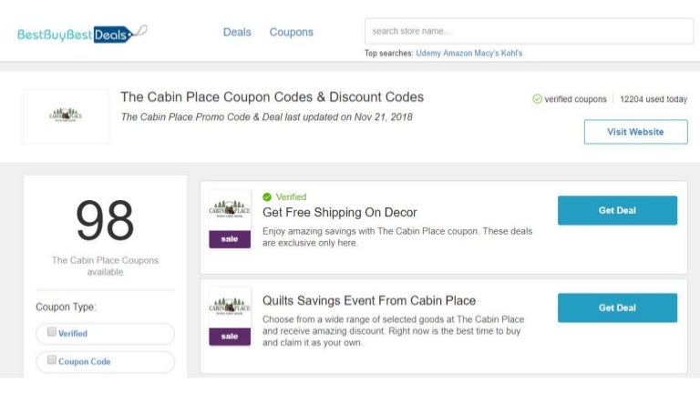 The Cabin Place Coupons Off 45 Black Friday 2018