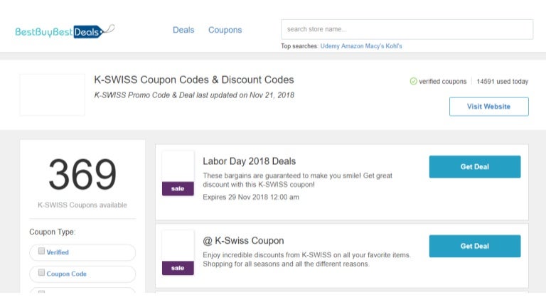 k swiss coupon