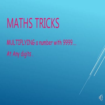Maths tricks | PPTX