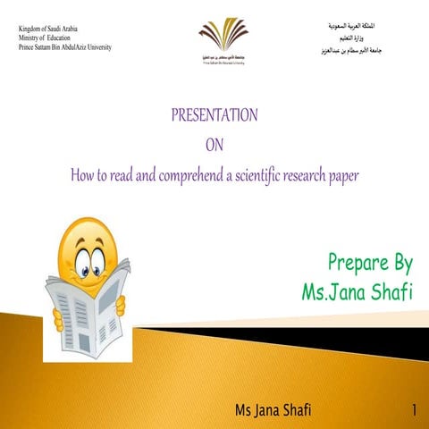 How to read and comprehend a scientific research paper.