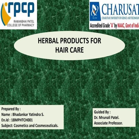 Herbal products for hair care