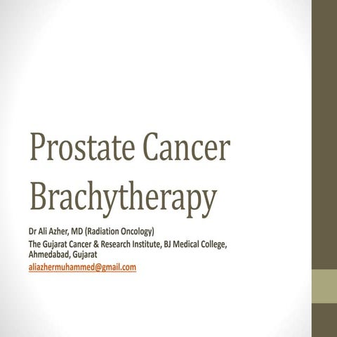 Prostate CancerBrachytherapy