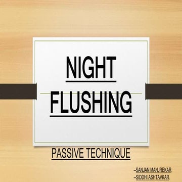 night flushing passive cooling technique