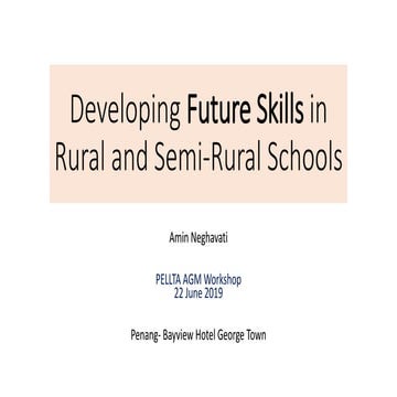 PELLTA AGM Workshop- Developing Future Skills in Rural and Semi-Rural Schools