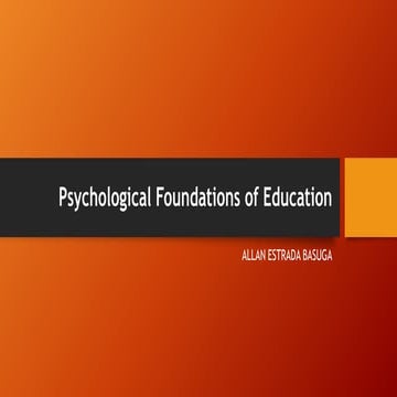 PSYCHOLOGICAL APPROACH FOR LEARNING
