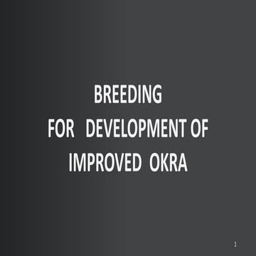 Okra Breeding Techniques