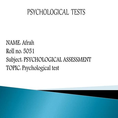 Psychological Tests