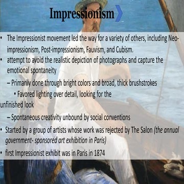 impressionism and post impressionism